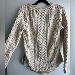 LL Bean Cable Knit Cream Sweater